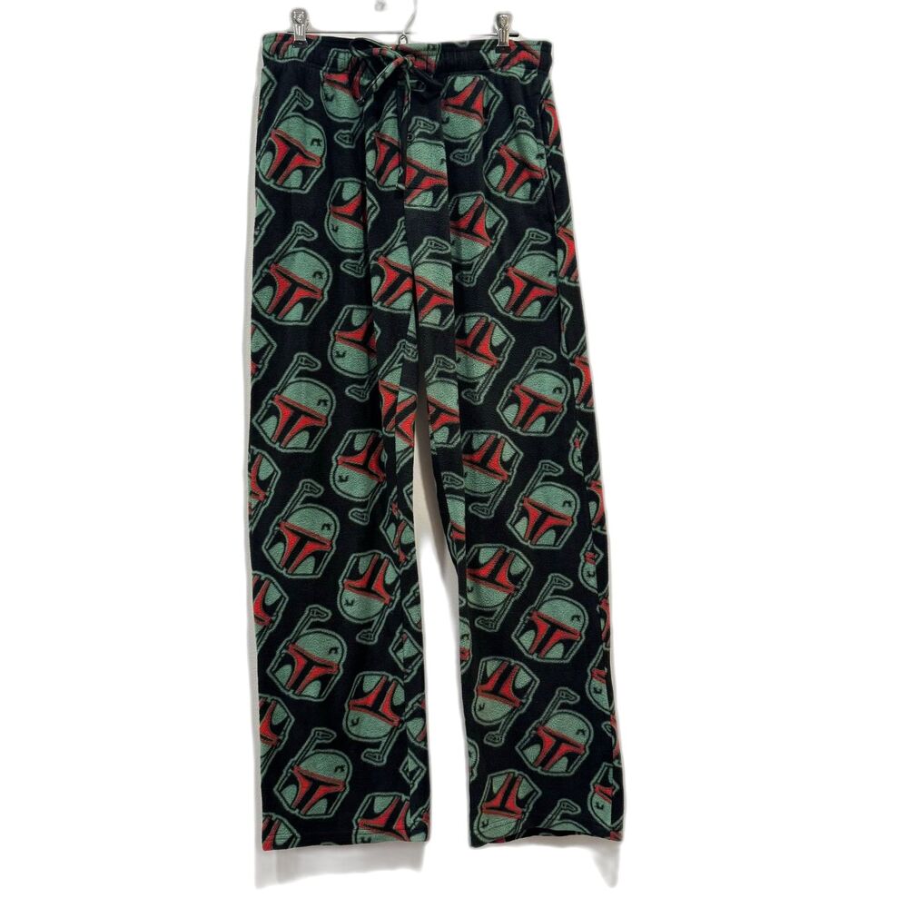 Star Wars Boba Fett Fleece Pajama Lounge Pants Drawstring Pockets Unisex Size L
